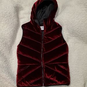 BCBG Velvet Puffer Vest